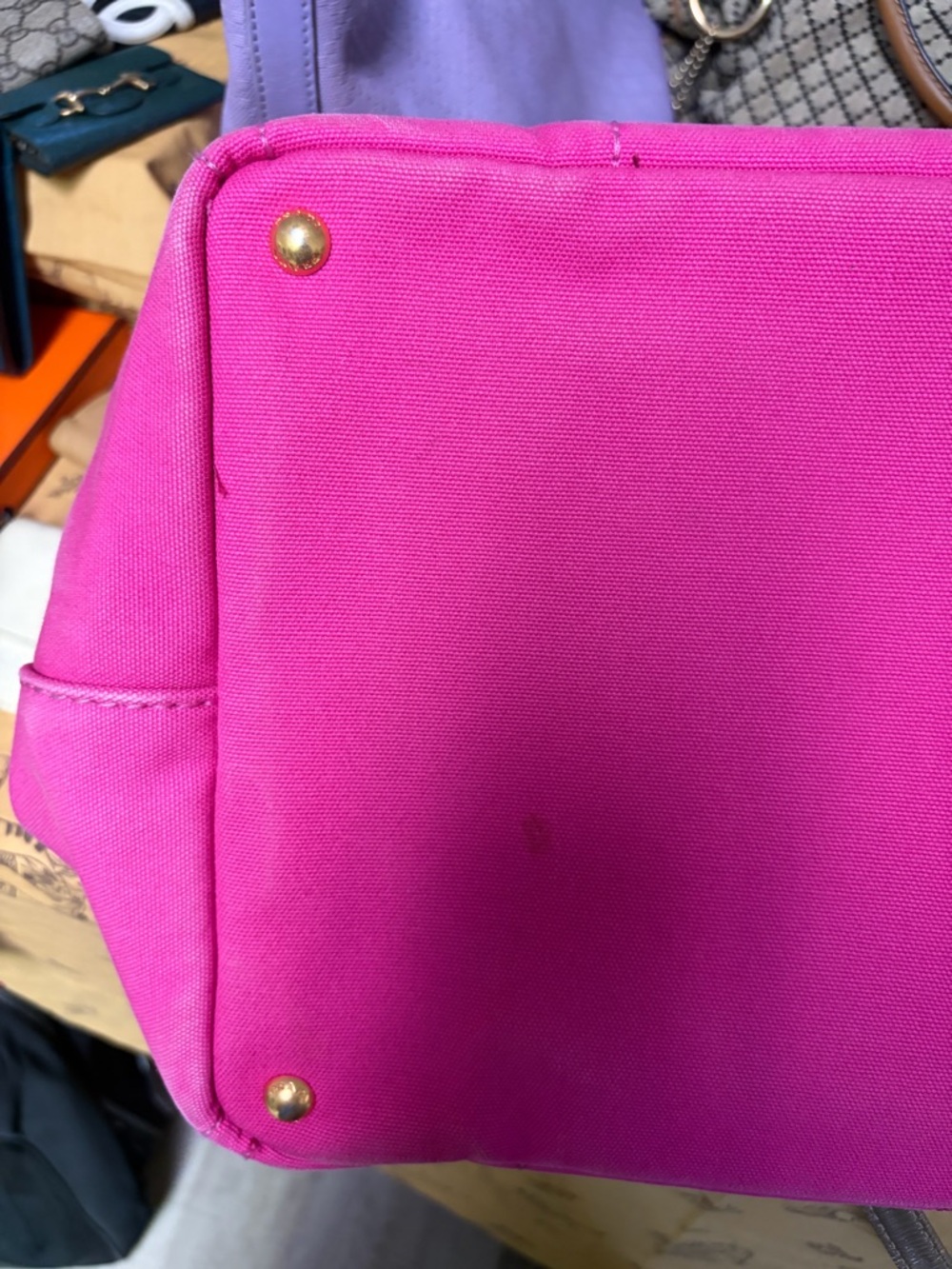 Authentic Prada Pink Canvas Canapa Tote - Picture 13 of 13